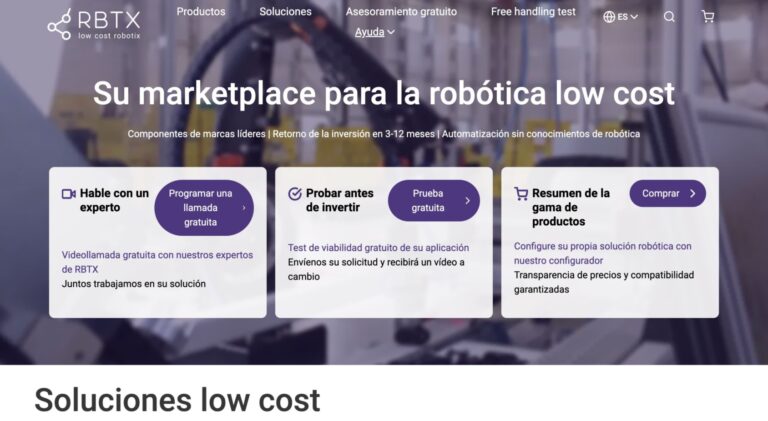 RBTX, el marketplace de la robótica industrial low cost